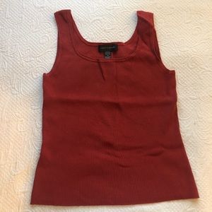 Burnt Orange / Rust Square Neck Ribbed Tank